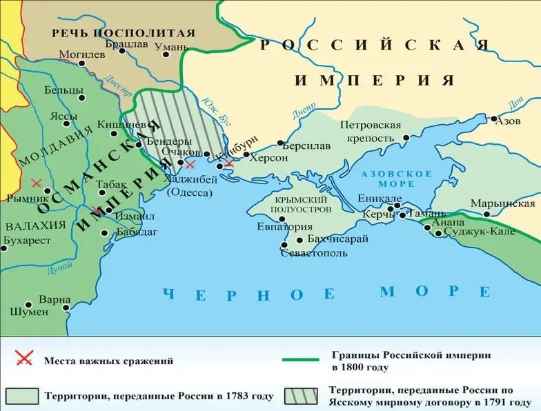 Русско турецкая война 1787 1791 года карта