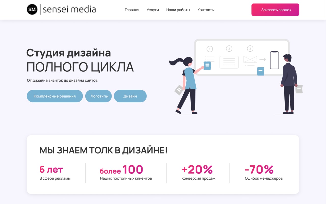 Проекты сайтов в фигме