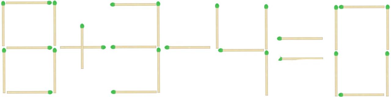 4 003. 8+3-4 Головоломка со спичками. Переложить одну спичку 8+3-4 равно 0. Головоломки из спичек с ответами. Задача со спичками 9+3-4 0.
