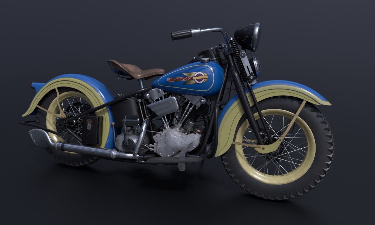 Harley Davidson Knucklehead мотоцикл чертежи