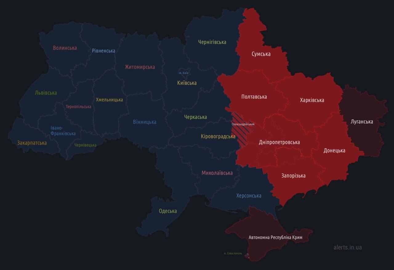 Карта тревоги в россии