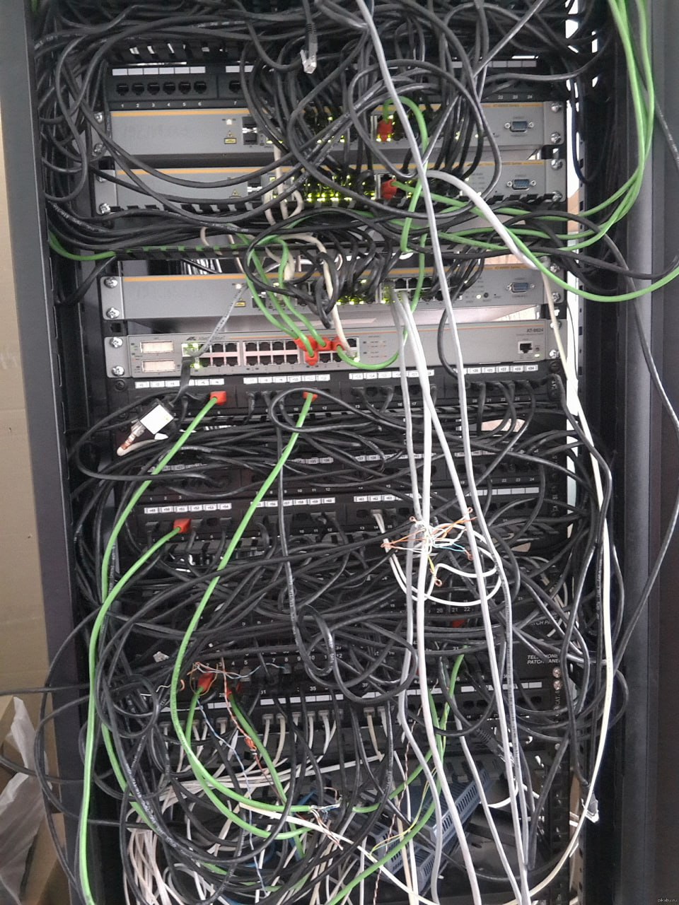 Провода в серверной