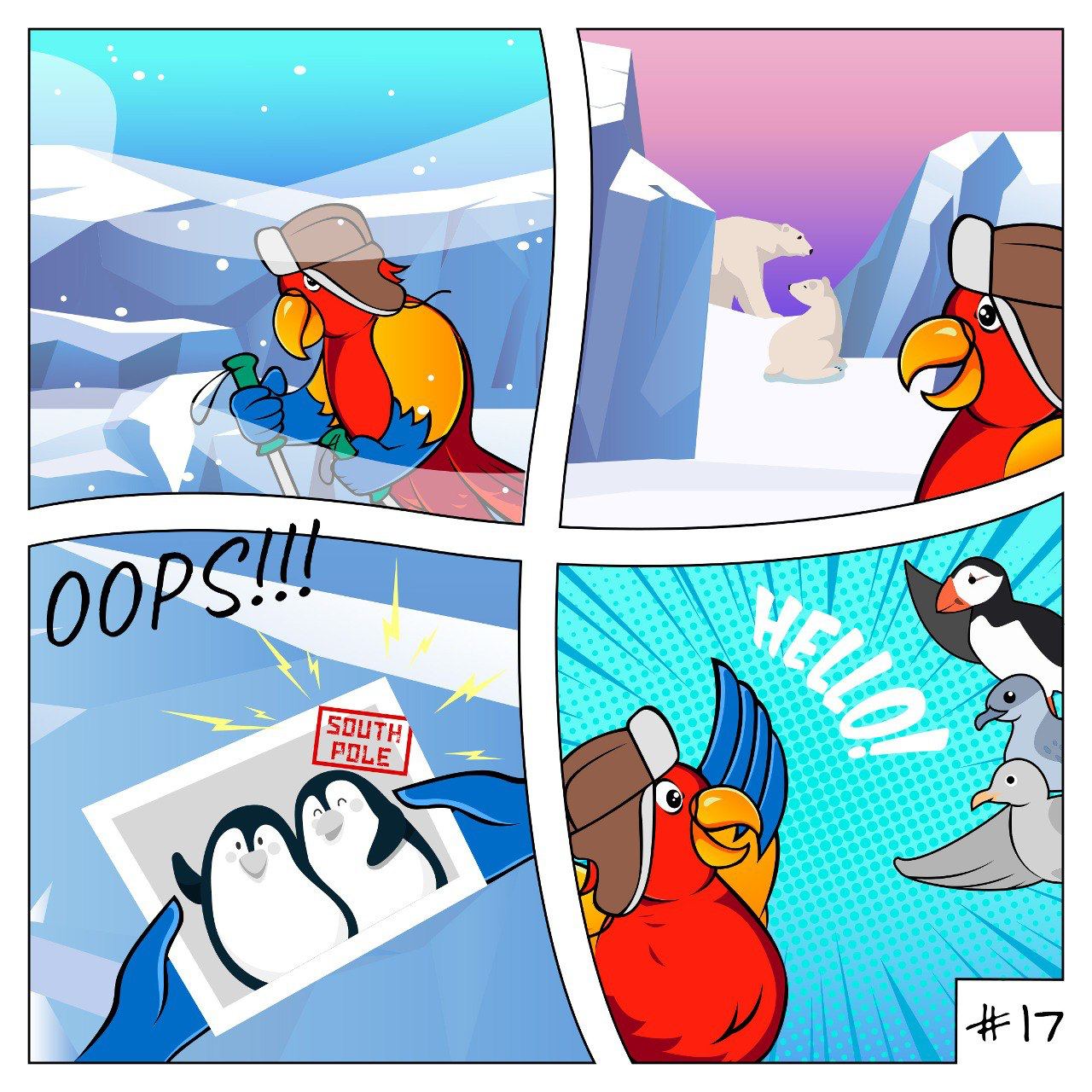 Комикс на ланч от попугаев. 