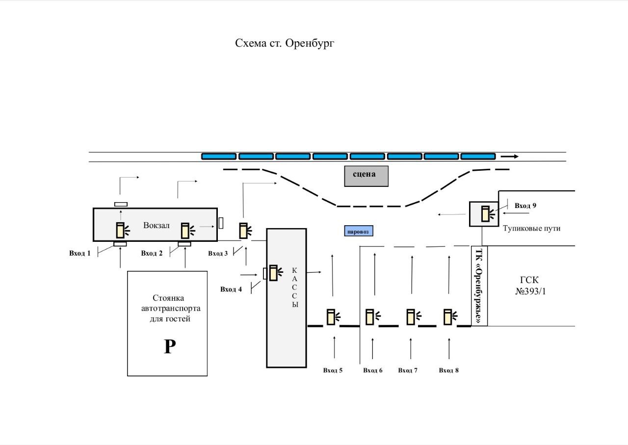 Схема жд вокзала оренбург