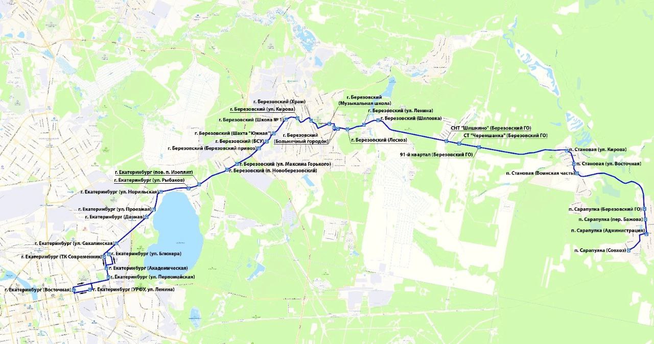 Карта березовского свердловской области с улицами