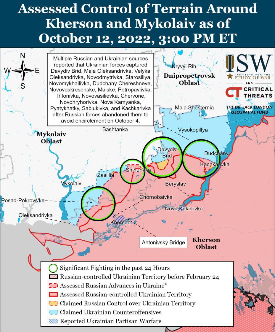 Карта isw боевых действий украина