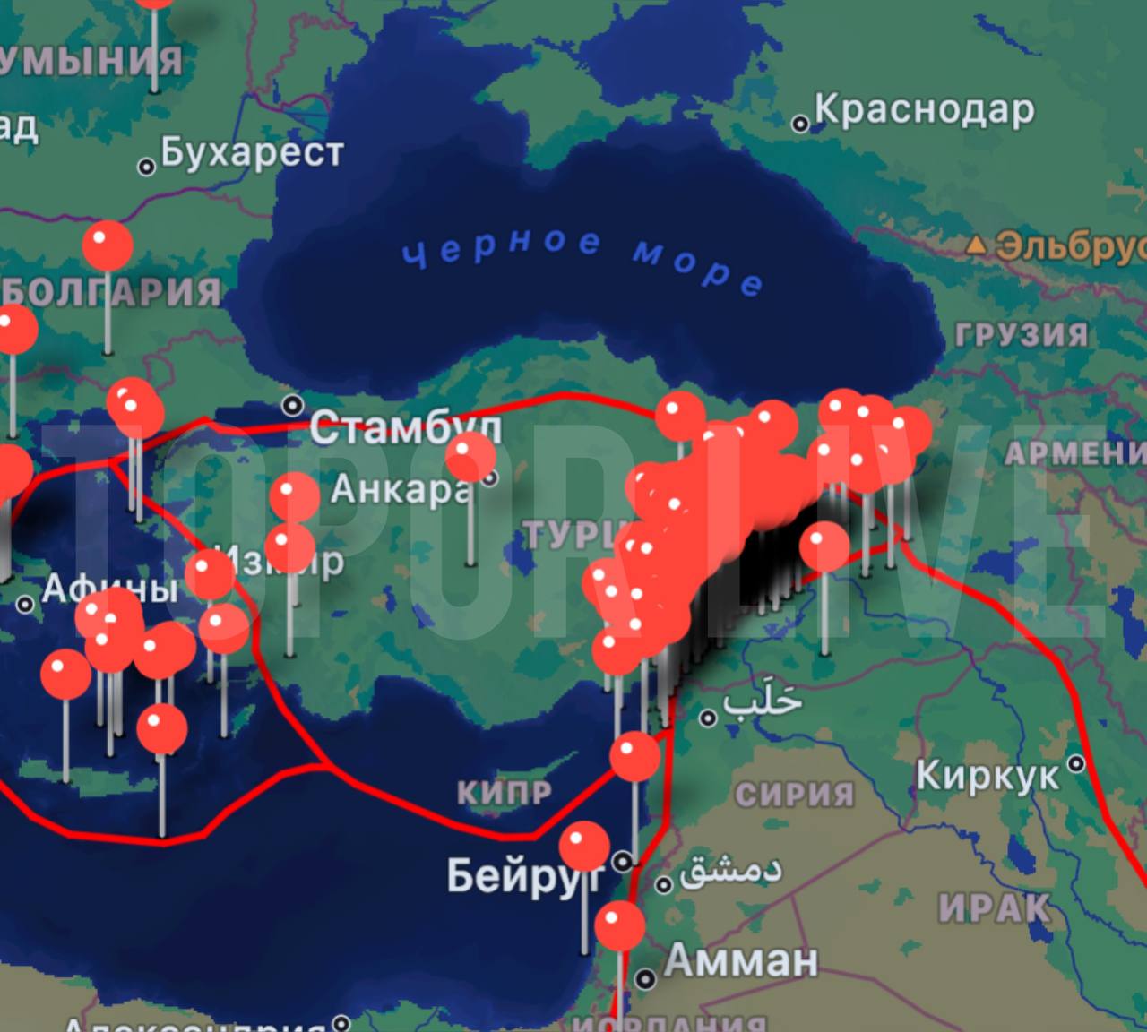 Геологические плиты земли карта