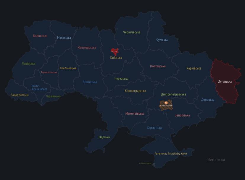 Карта повітряної тривоги