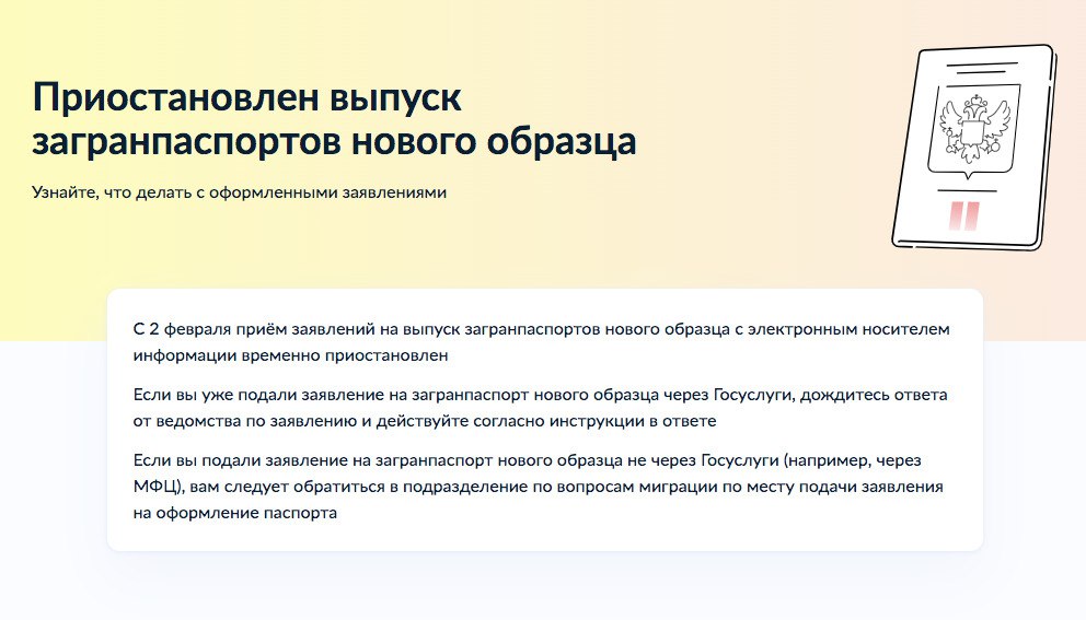 Биометрические загранпаспорта в стране стали дефицитом