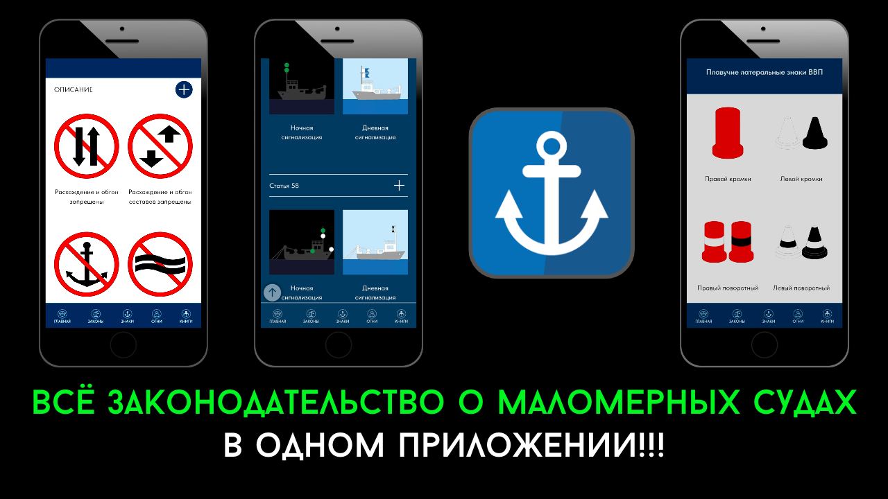 Скачай приложение заново. Чертеж мачты маломерного судна с навигационными огнями. Правила плавания на ВВП.