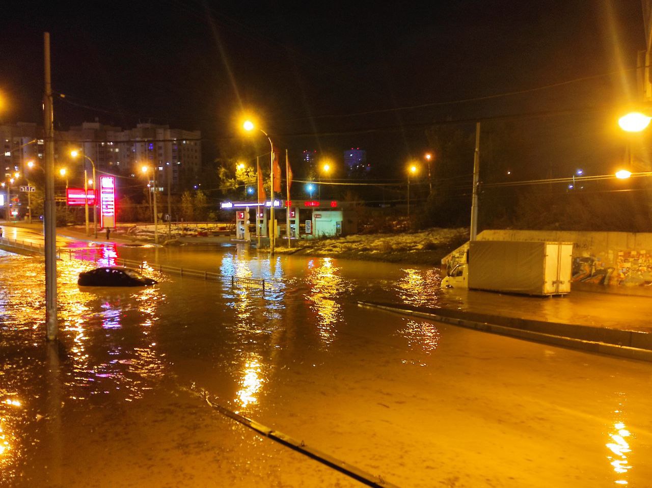 Наводнение 22 сентября. Наводнение в городе.