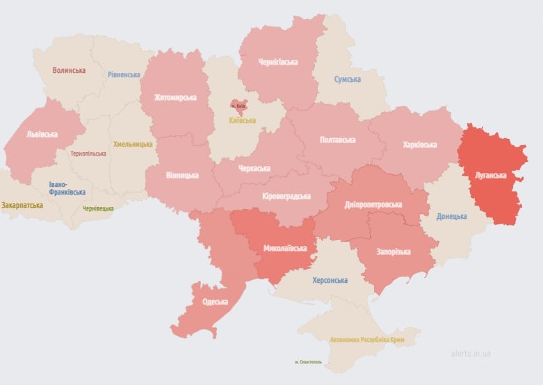 Минцифры украины карта воздушных тревог